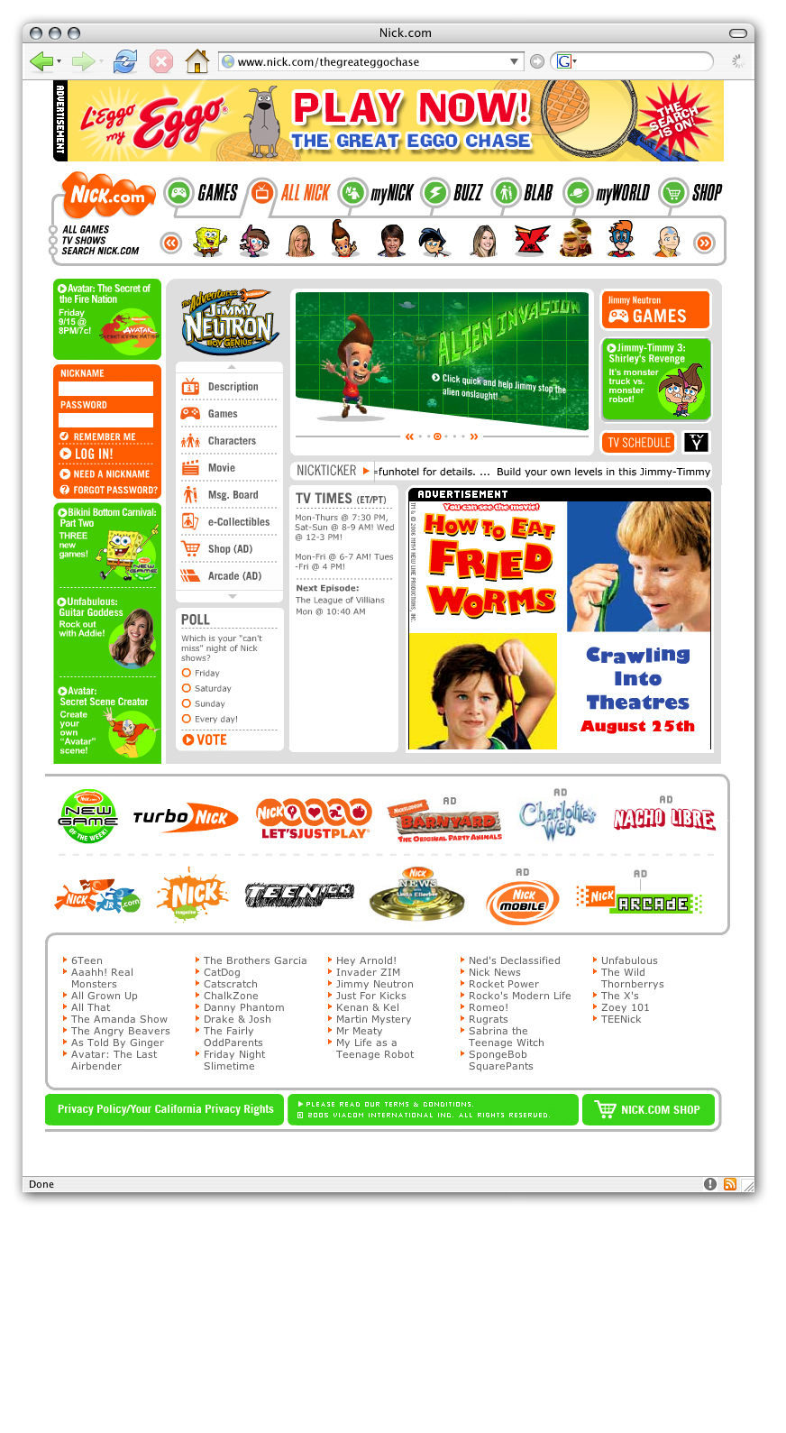 The chase in a Nick.com placement