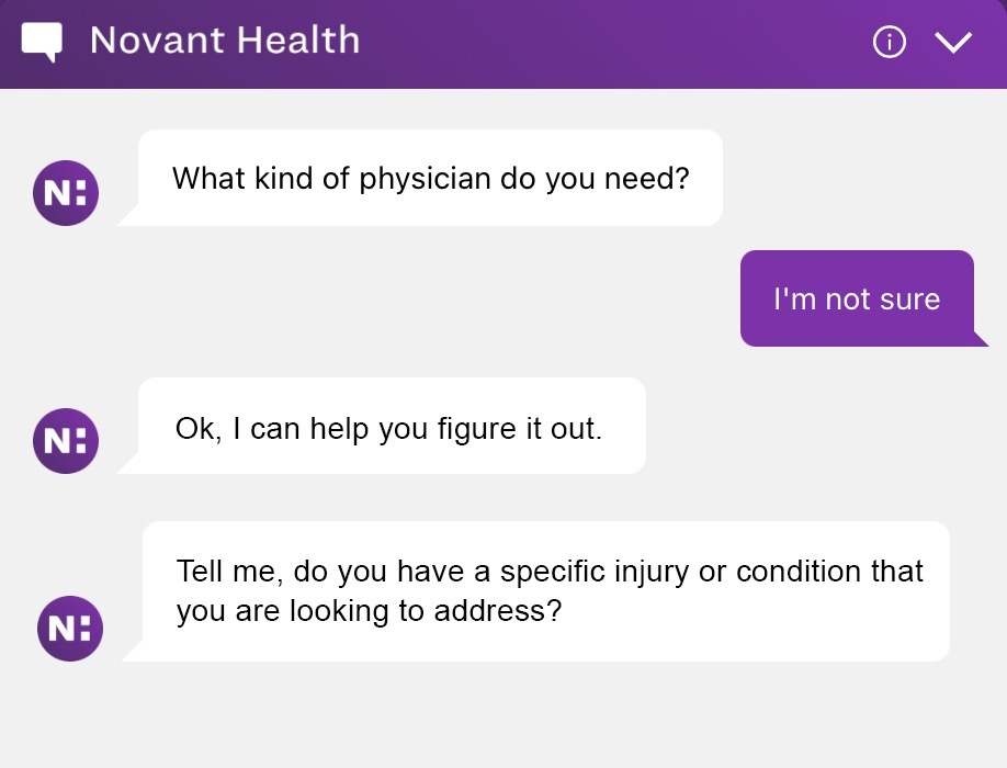 Proposed Ask Abby response offers help and asks about an injury or condition.