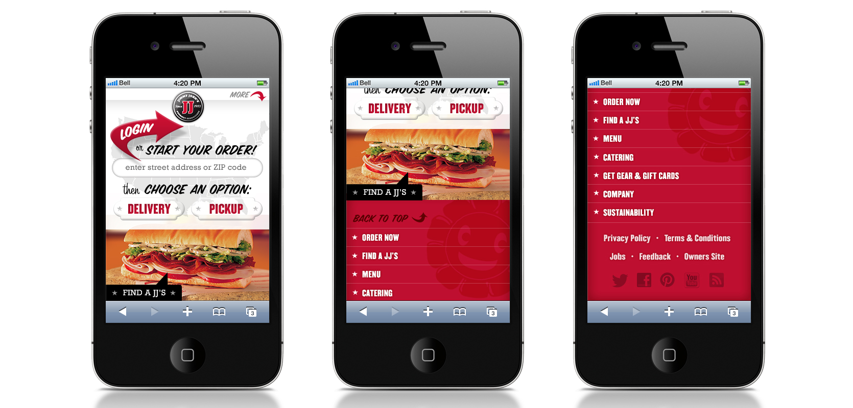 Fluid direction 2: mobile content and navigation states.