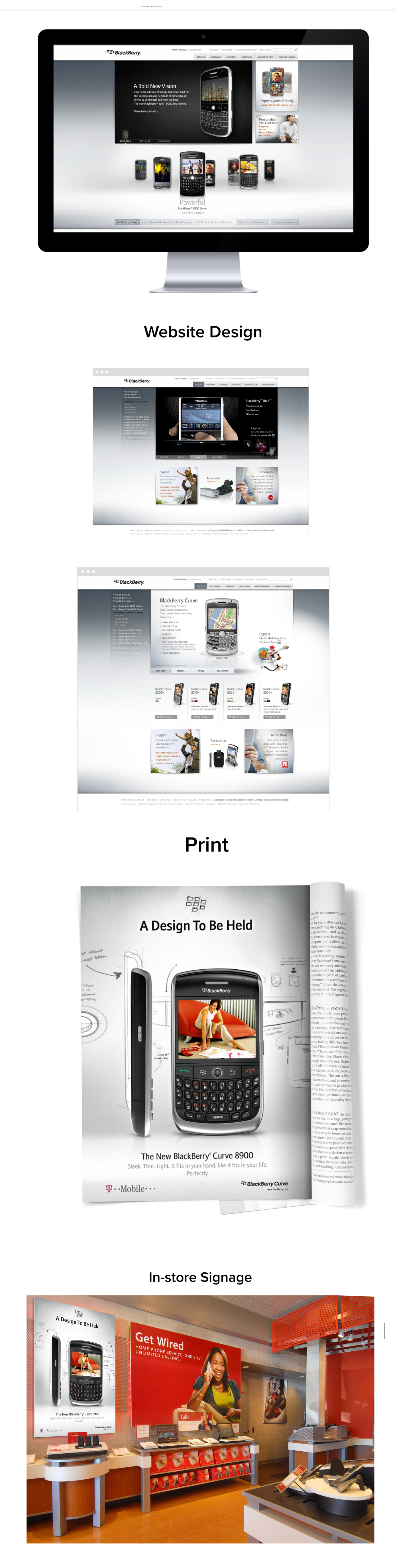 BlackBerry Curve: Print + Digital Video + Web — visual case study 1 by JT Anderson