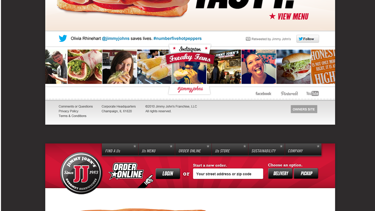 Jimmy John’s Redesign and Ordering UX — Ordering UX + Platform Consistency | JT Anderson portfolio
