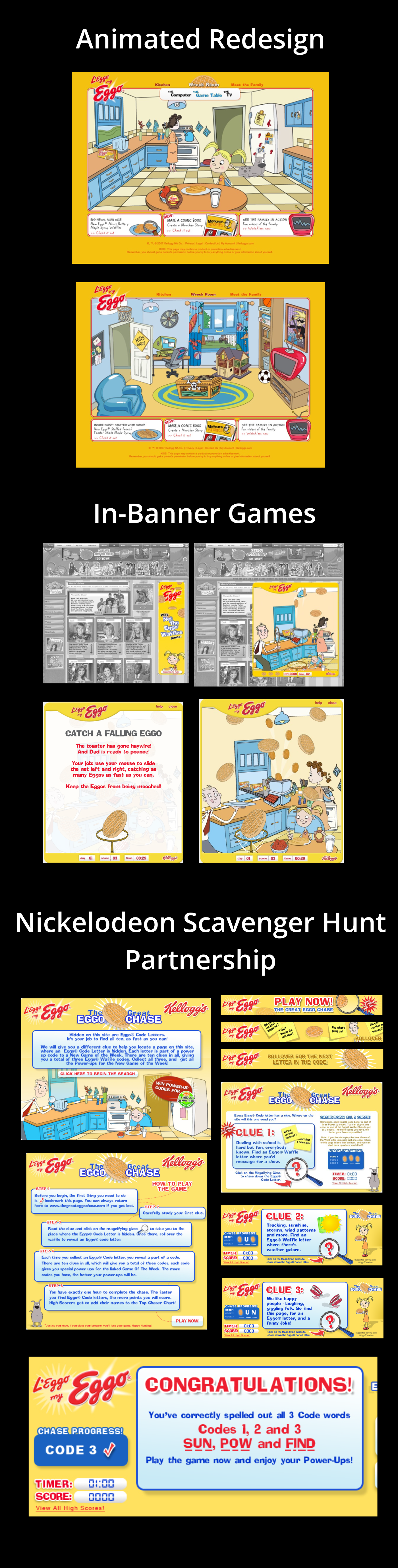 LeggoMyEggo.com: Redesign + Games + Scavenger Hunt — visual case study 1 by JT Anderson