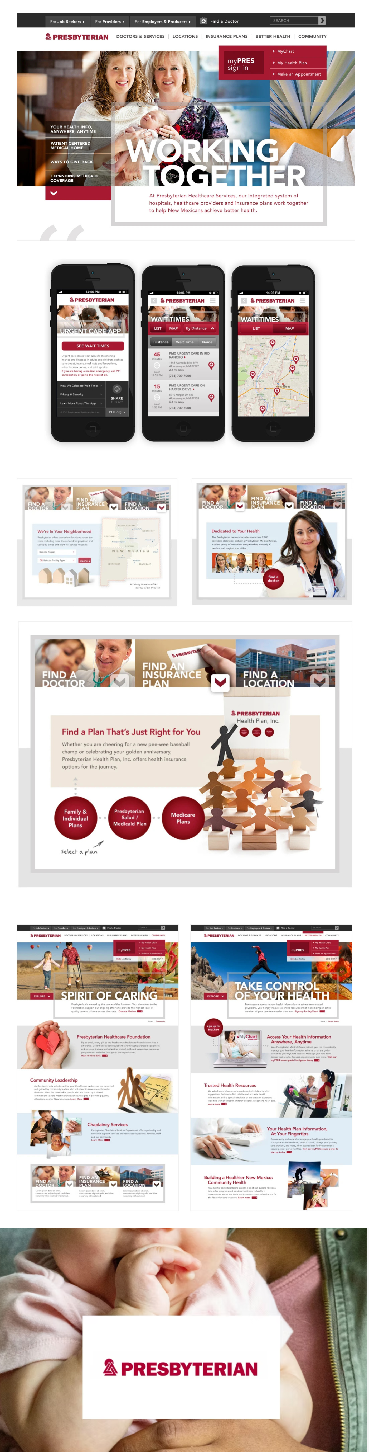 Presbyterian Health: Web Portal Strategy + Design — visual case study 1 by JT Anderson