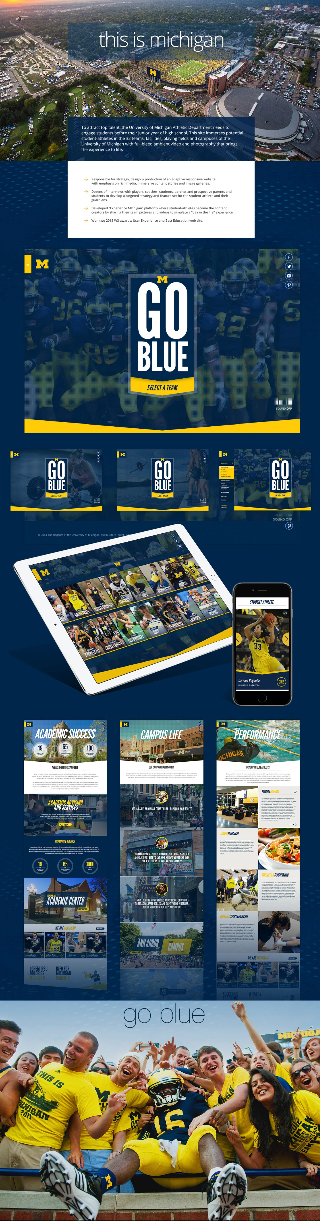 U-M Athletics: Recruiting Content Strategy — visual case study 1 by JT Anderson