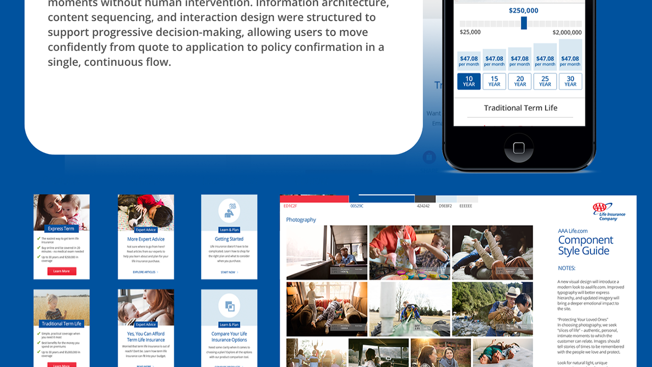 AAA Life: ExpressTerm Product Strategy + Design — D2C Product Strategy + Conversion | JT Anderson portfolio